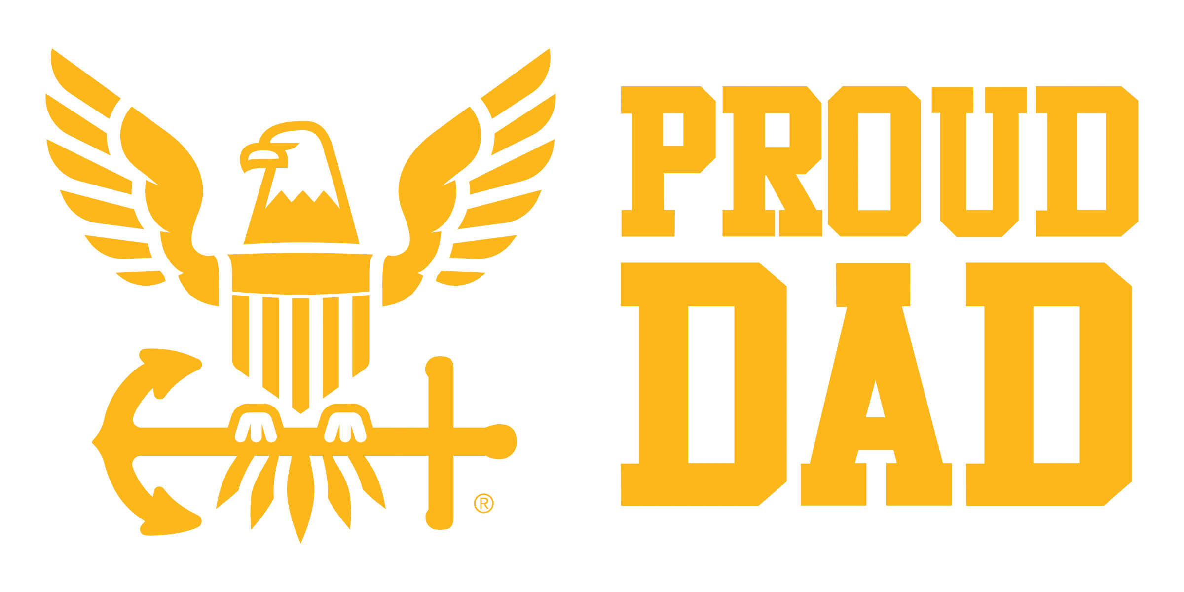 Navy Dad Vinyl Decal - Image 2