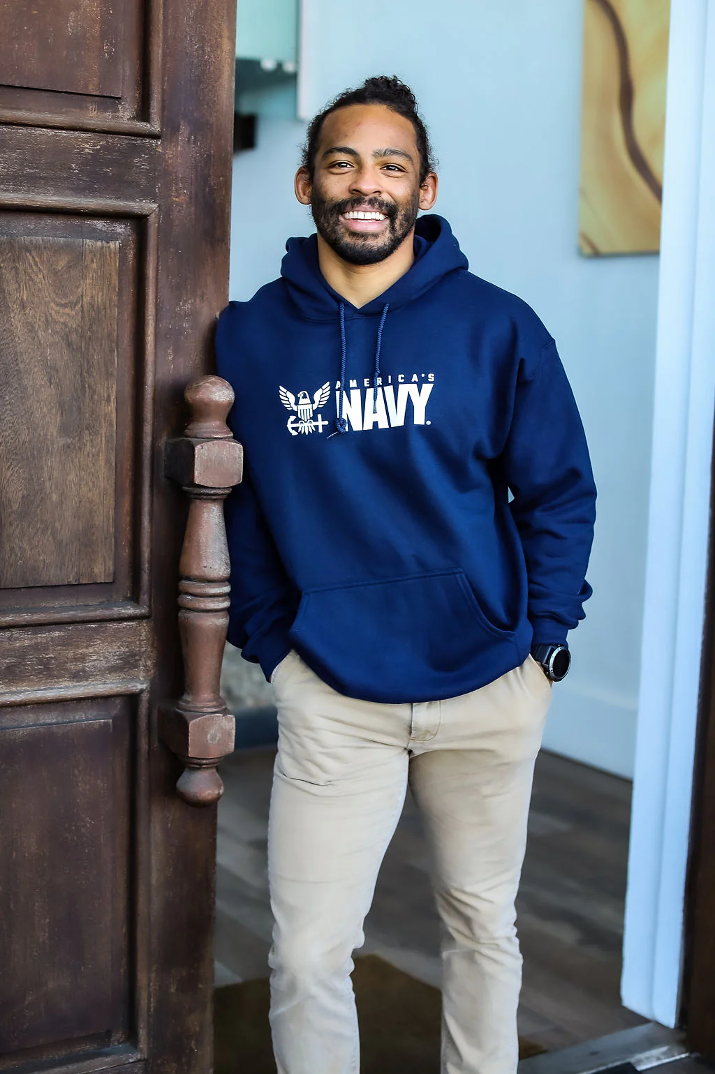 Navy Logo Hoodie (Navy) - Image 4