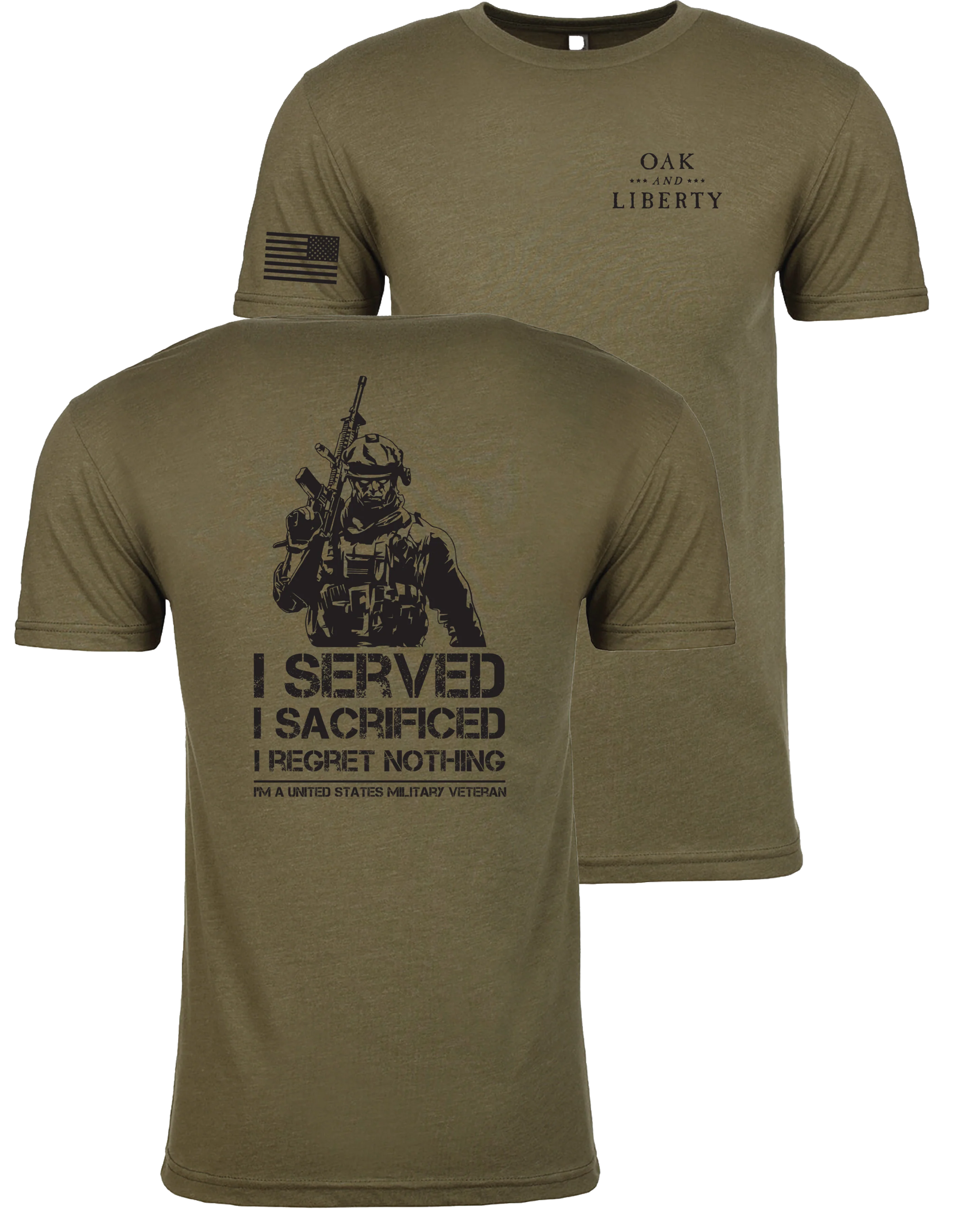 U.S. Military I Served Veteran T-Shirt (Military Green)