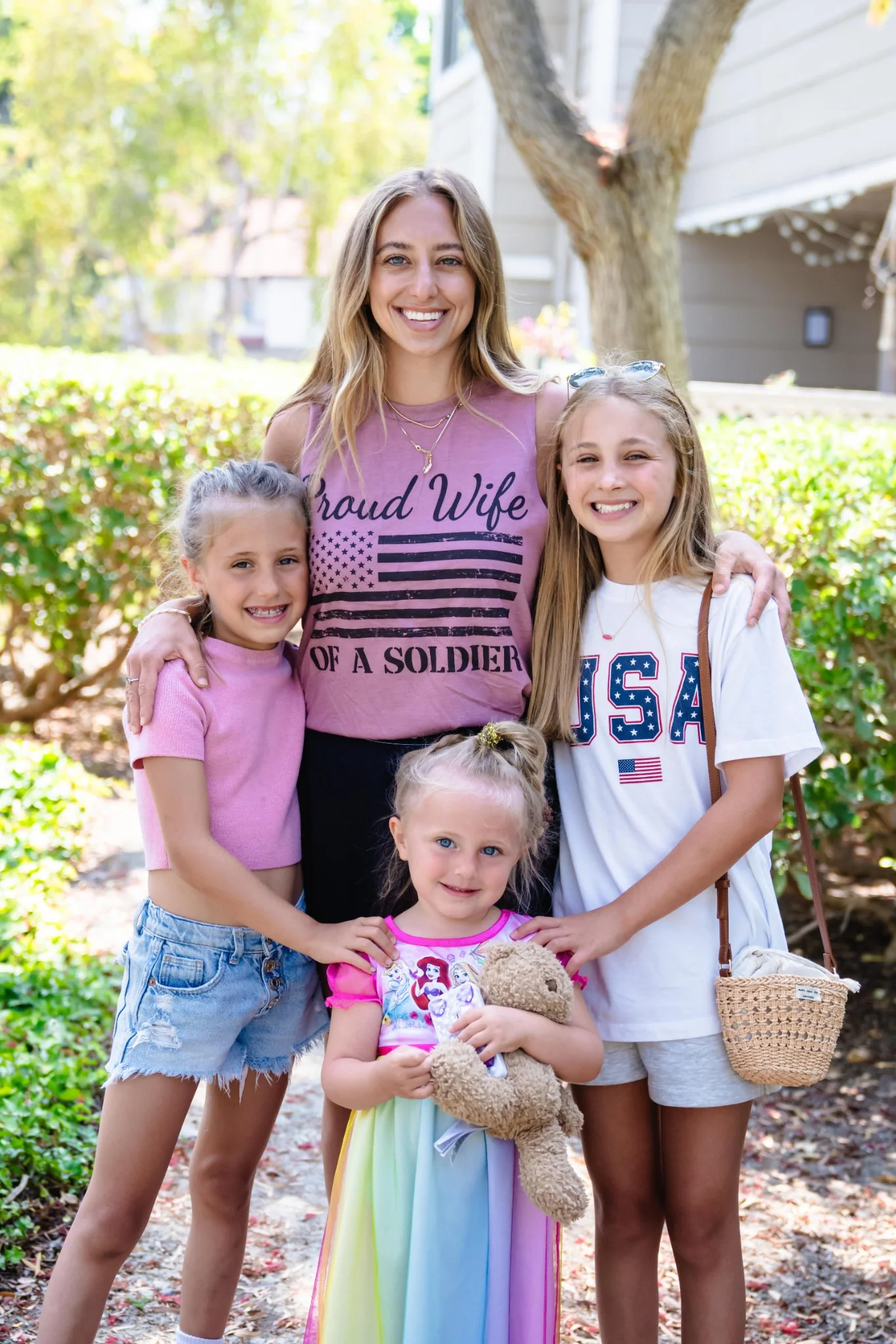 Proud Wife of a Soldier Muscle Tank (Vintage Rose) - Image 3