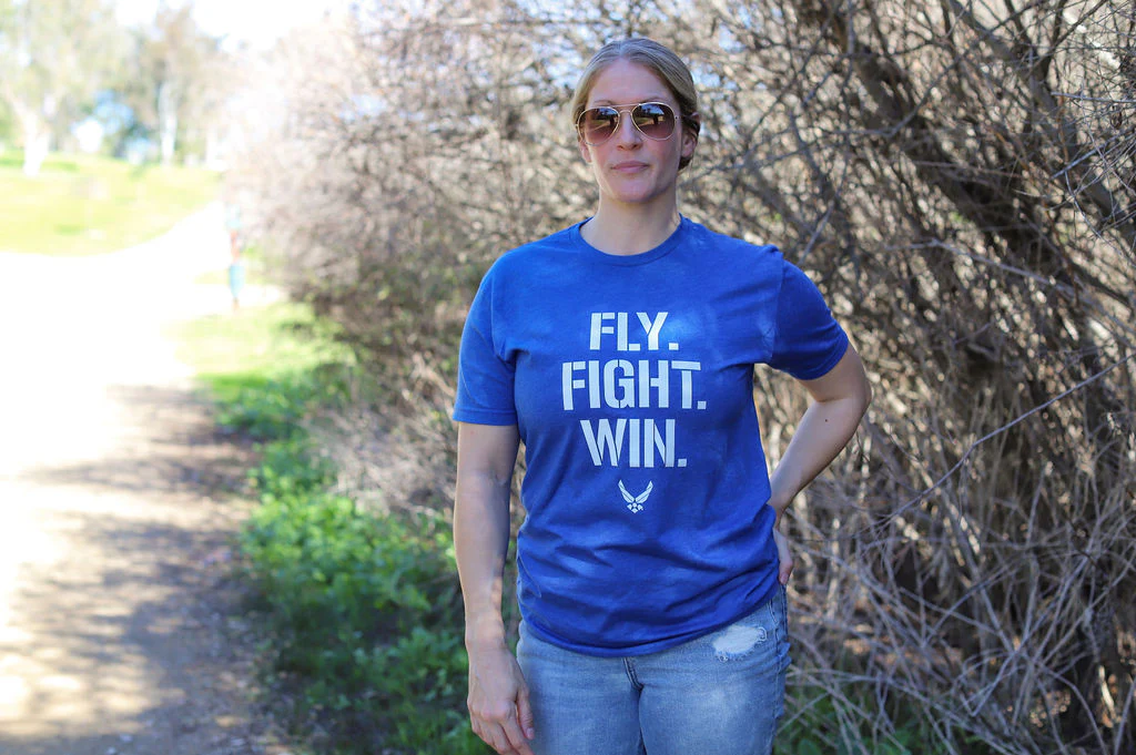 U.S. Air Force Fly Fight Win Graphic T-Shirt (Royal Blue) - Image 6