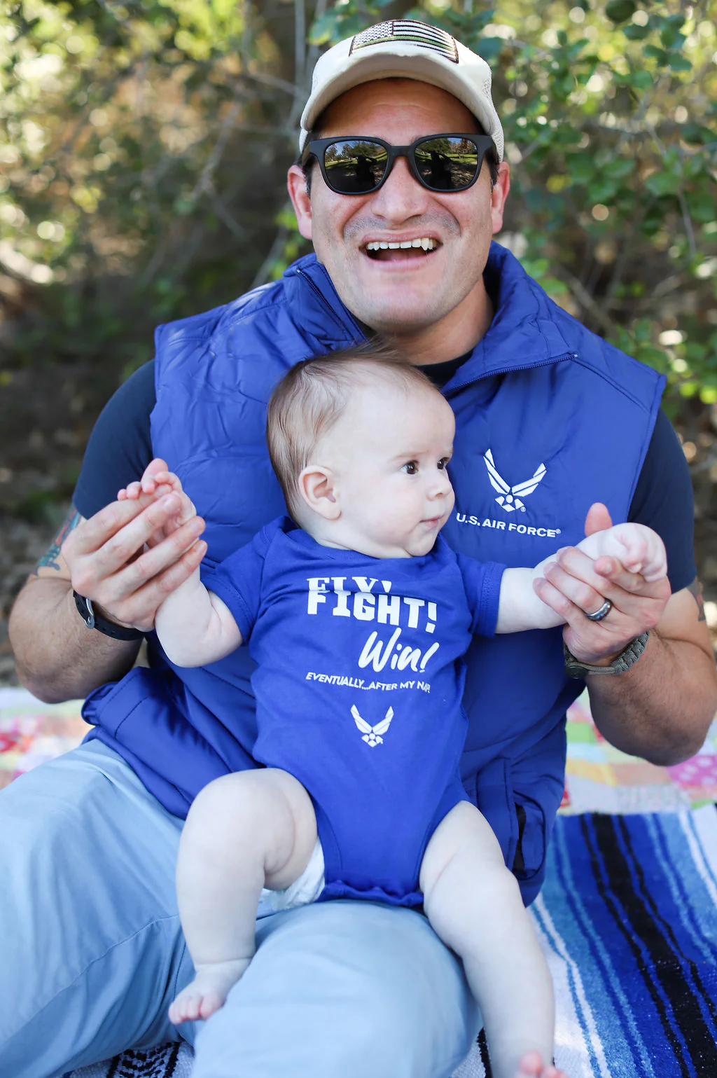 U.S. Air Force Infant Onesie | Royal Blue - Image 5