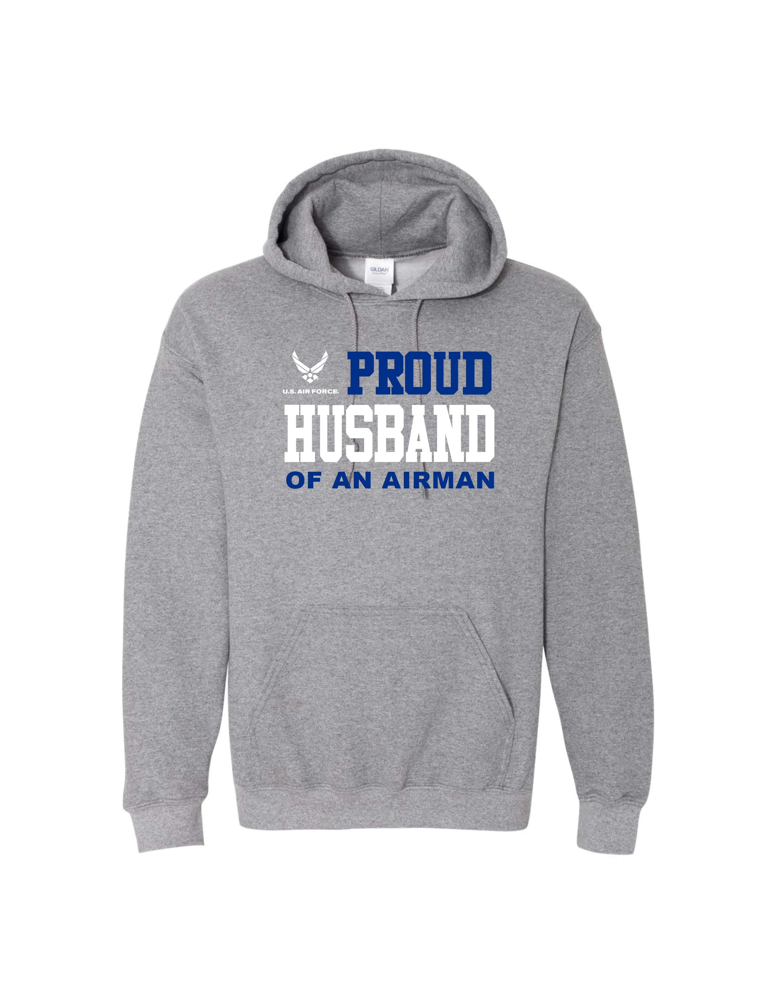 U.S. Air Force Proud Husband Hoodie (Graphite Heather)