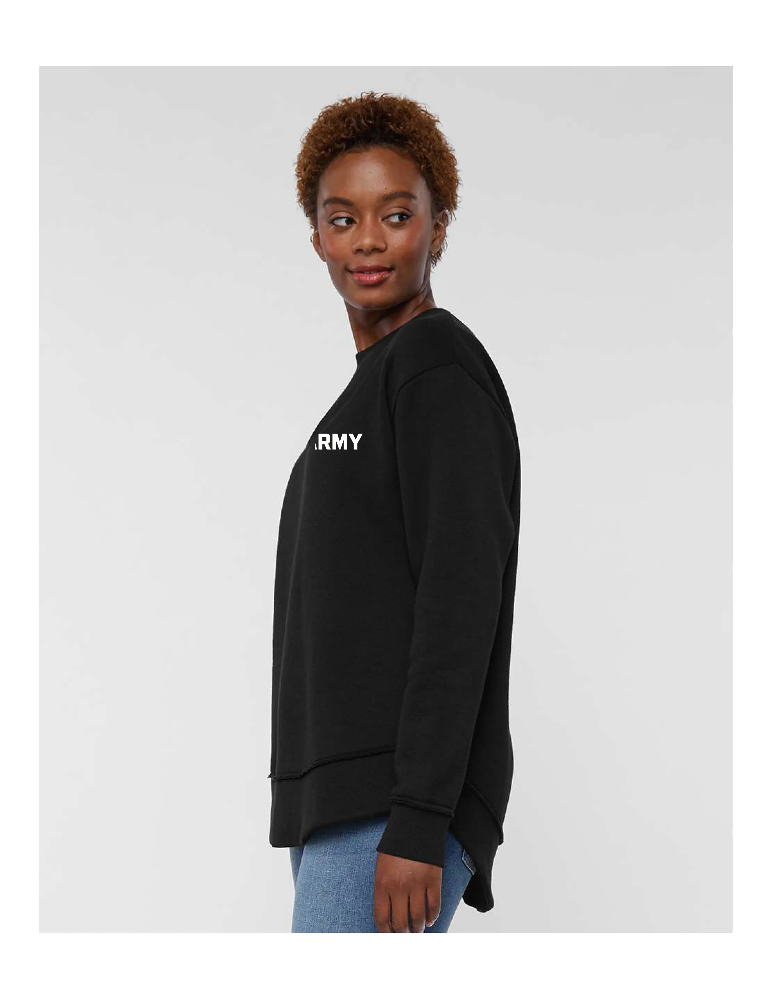 U.S. Army Ladies Tunic Sweatshirt (Black) - Image 5