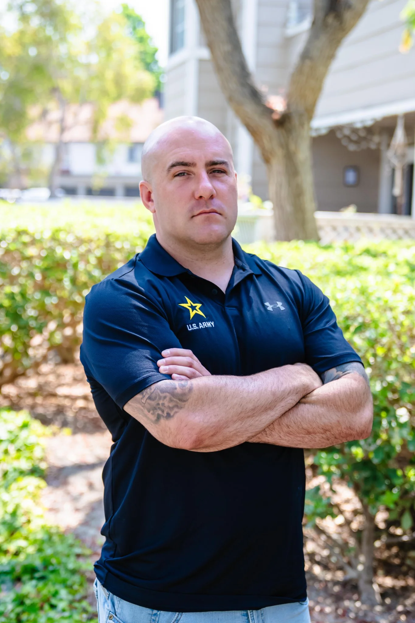 U.S. Army Under Armour Polo (Black) - Image 2