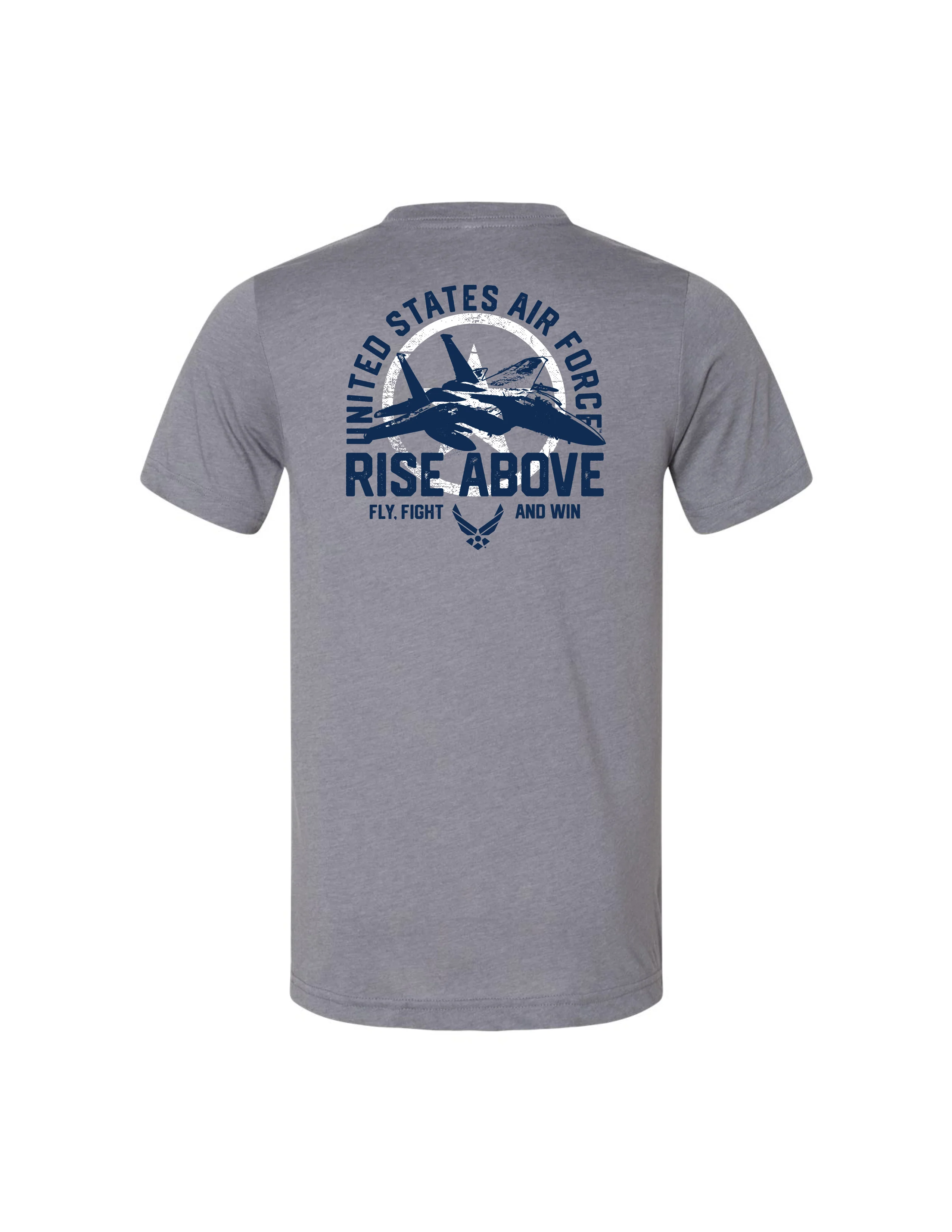 U.S. Air Force Rise Above T-Shirt (Heather Storm) - Image 2